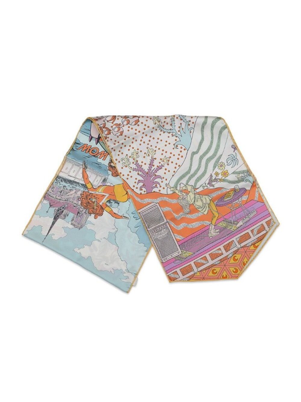 Hermes Scarf Maxitwilly First Cry! le Premier Chant Wow! Silk